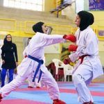 عنوان سوم بانوان جهرم در مسابقات کاراته فارس