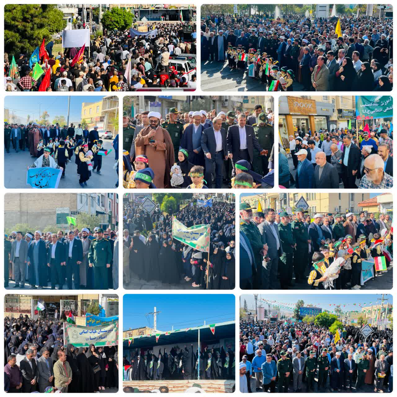 گزارش تصویری؛  راهپیمایی مردم جهرم در حمایت از کودکان مظلوم غزه